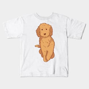 Cute Golden doodle art Kids T-Shirt